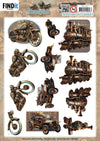 Find It Trading Steampunk BERRIE'S BEAUTIES 3D Push Out Sheets - 4 Sheets