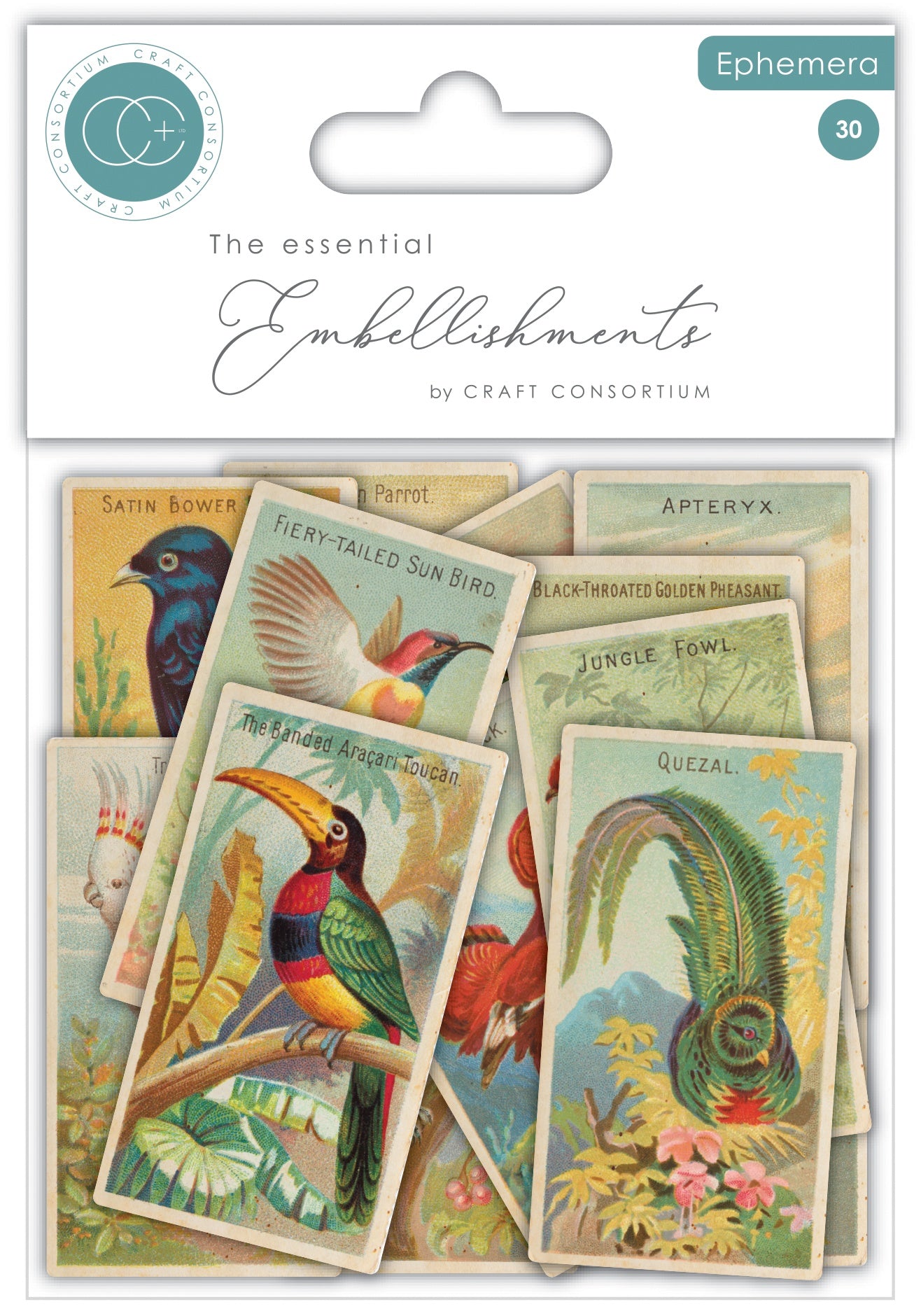 Craft Consortium THE COLLECTOR - BIRDS EPHEMERA  #CEEPH002