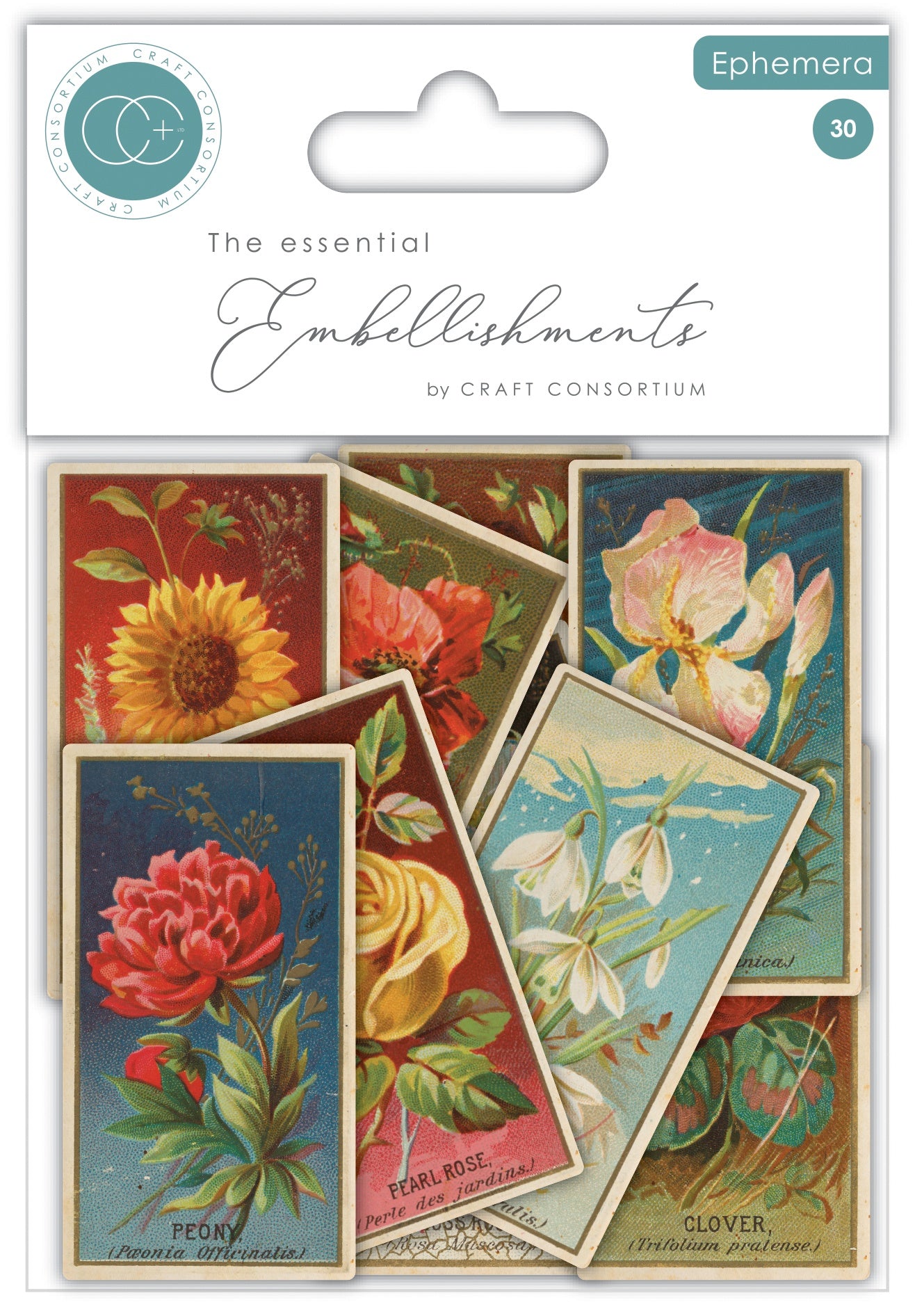 Craft Consortium THE COLLECTOR - FLOWERS EPHEMERA  #CEEPH003