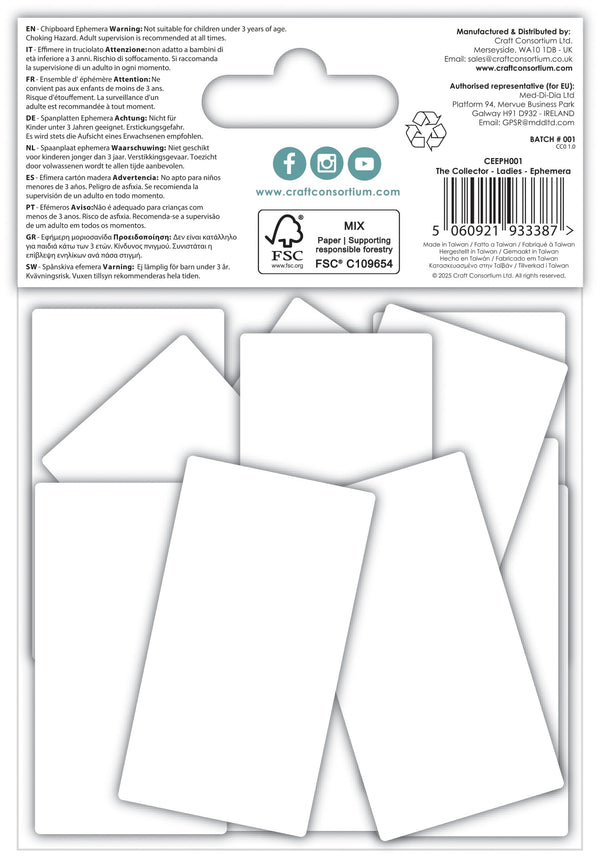 Craft Consortium THE COLLECTOR - LADIES EPHEMERA  #CEEPH001