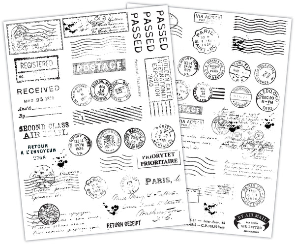 Craft Consortium THE COLLECTOR - Rub On Transfers 2 Sheets #CERUBT001