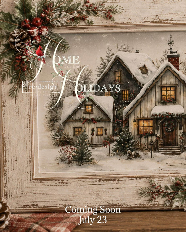 Re-Design with Prima COZY COUNTRY Christmas A3 Decoupage FIBER 2 Sheets #679293