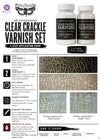 Prima Finnabair Art Extravagance CLEAR CRACKLE VARNISH Set - Parts 1 and 2 100ml each #951917