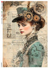 Paper Designs STEAMPUNK A5 Assorted Rice Paper Selection Decoupage 8 sheets #A5STEAMPUNK