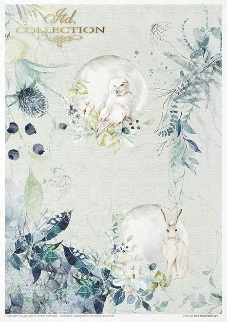 ITD Collection The WORLD of ICE Porcelain A4 Rice Paper Set 11 Sheets #RP027