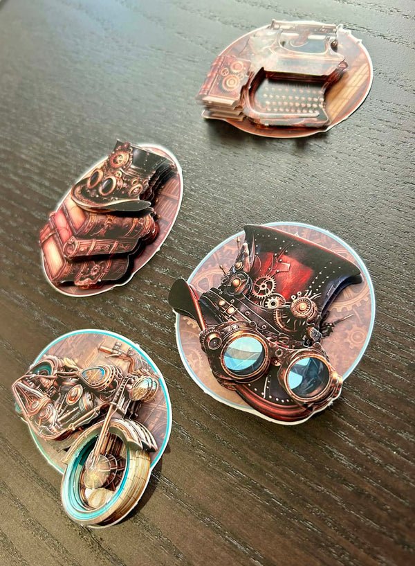 Find It Trading Steampunk BERRIE'S BEAUTIES 3D Push Out Sheets - 4 Sheets