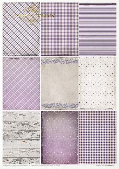 ITD Collection Provence 2 Scented with Lavender A4 Rice Paper Set 11 Sheets #RP059