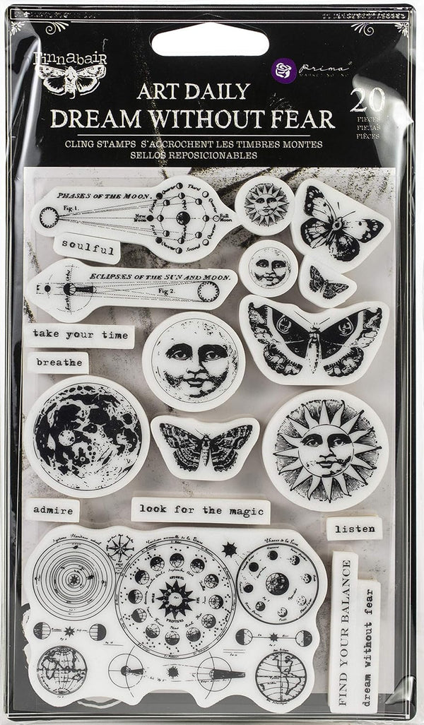 Prima Finnabair DREAM WITHOUT FEAR Cling Rubber Stamps 20 pieces #964931