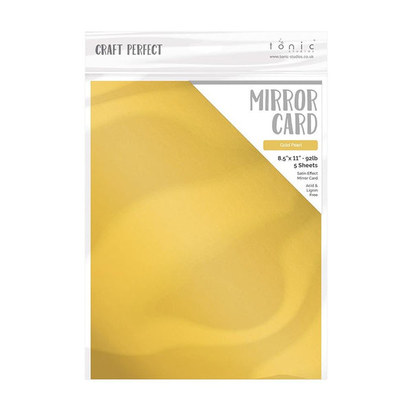 Tonic Studios Craft Perfect GOLD PEARL SATIN Mirror Cardstock 8.5x11" 5 sheets #9481E