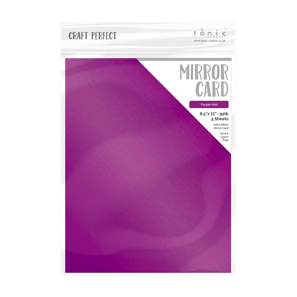 Tonic Studios Craft Perfect PURPLE MIST SATIN Mirror Cardstock 8.5x11