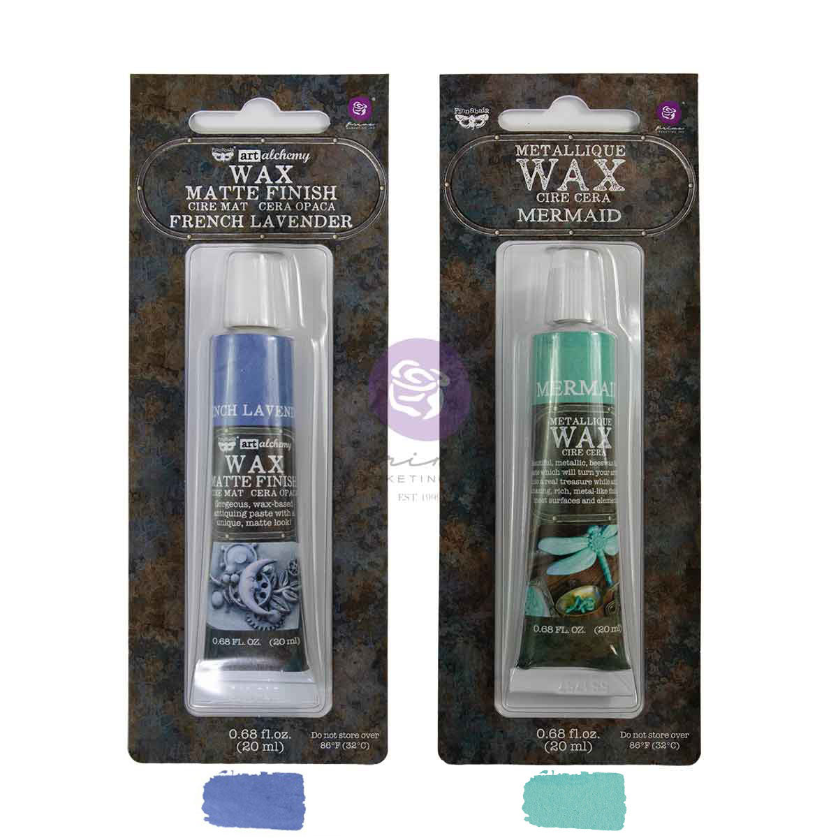 Prima Finnabair WHISPERS Limited Edition Metallique + Matte Wax Set - 2 tubes #951931