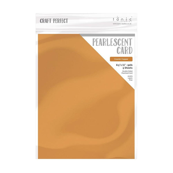 Tonic Studios Craft Perfect COSMIC COPPER Pearlescent Double Sided Cardstock 8.5x11" 5 sheets #9531E