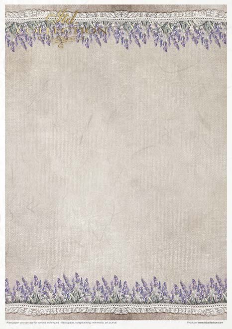 ITD Collection Provence 2 Scented with Lavender A4 Rice Paper Set 11 Sheets #RP059