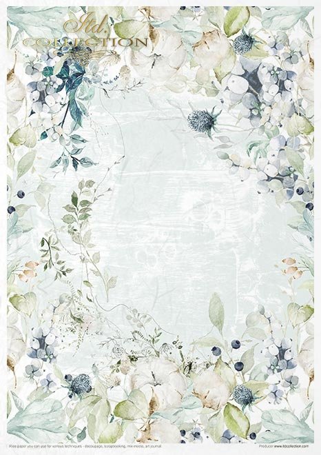 ITD Collection The WORLD of ICE Porcelain A4 Rice Paper Set 11 Sheets #RP027