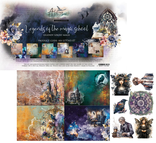 Alchemy of Art LEGENDS of the MAGIC SCHOOL 12"x12" Double Sided Cardstock #AA-LOTMS-07