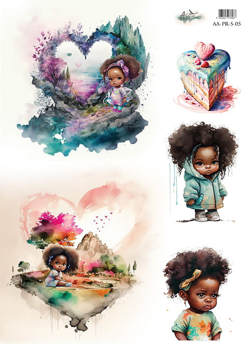 Alchemy of Art RAINBOW COLORS A4 Decoupage Rice Paper #AA-PR-S-05