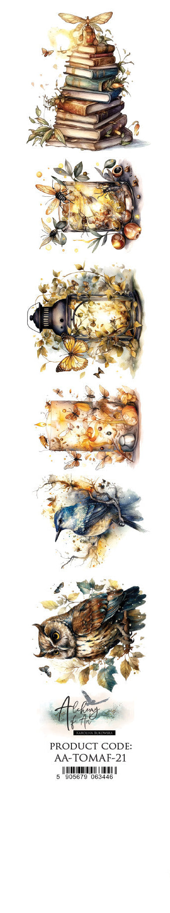 Collection of decorative FUSSY CUTS featuring various fantasy-themed illustrations on a white background.