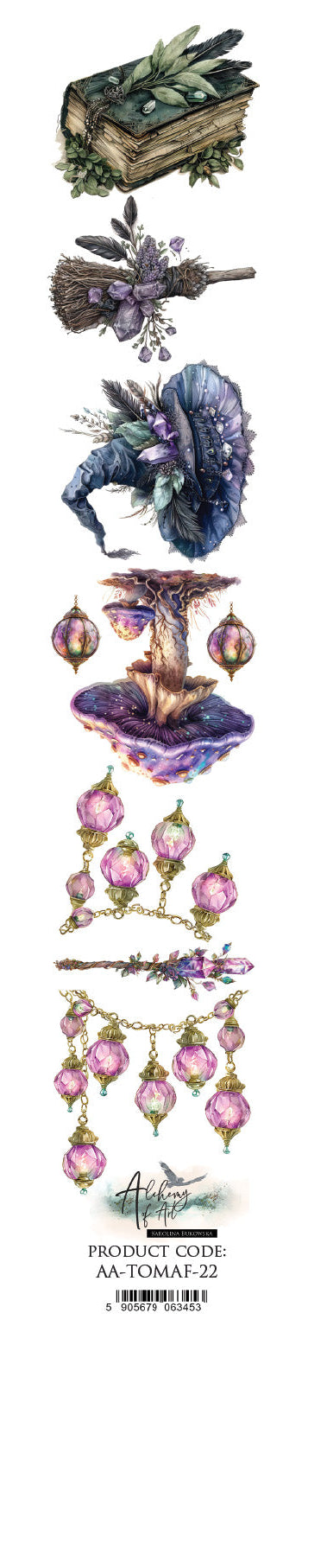 Collection of decorative figurines and ornaments on a white background