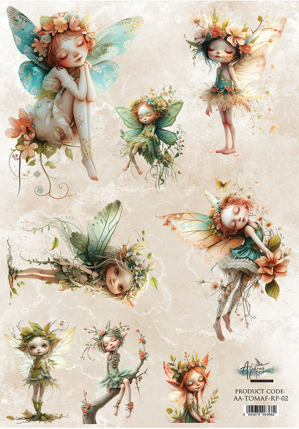 Alchemy of Art TALES of MOSS and FERN - FAIRIES A4 Decoupage Rice Paper #AA-TOMAF-RP-02