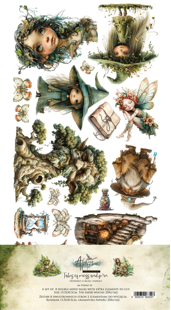 Collection of fairy and nature-themed illustrations on a white background