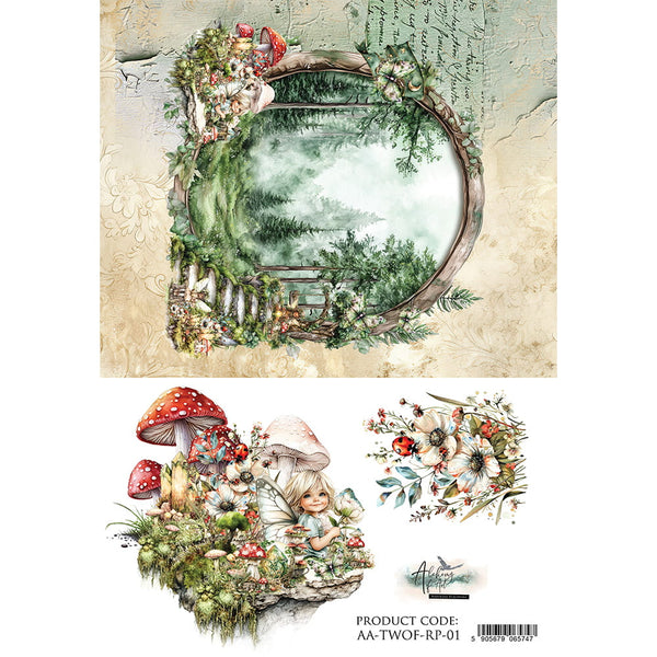 Alchemy of Art THE WORLD OF FAIRIES A4 Decoupage Rice Paper #AA-TWOF-RP-01