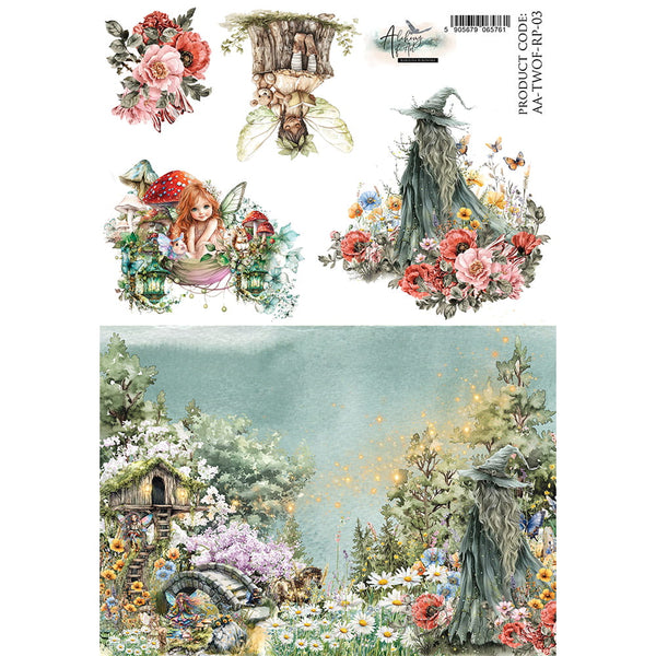 Alchemy of Art THE WORLD OF FAIRIES A4 Decoupage Rice Paper #AA-TWOF-RP-03