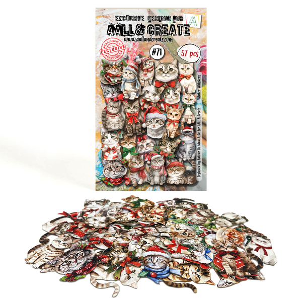 AALL And Create WINTER WHISKERS Ephemera Die-Cuts 57 Pcs #AALL-EP-071