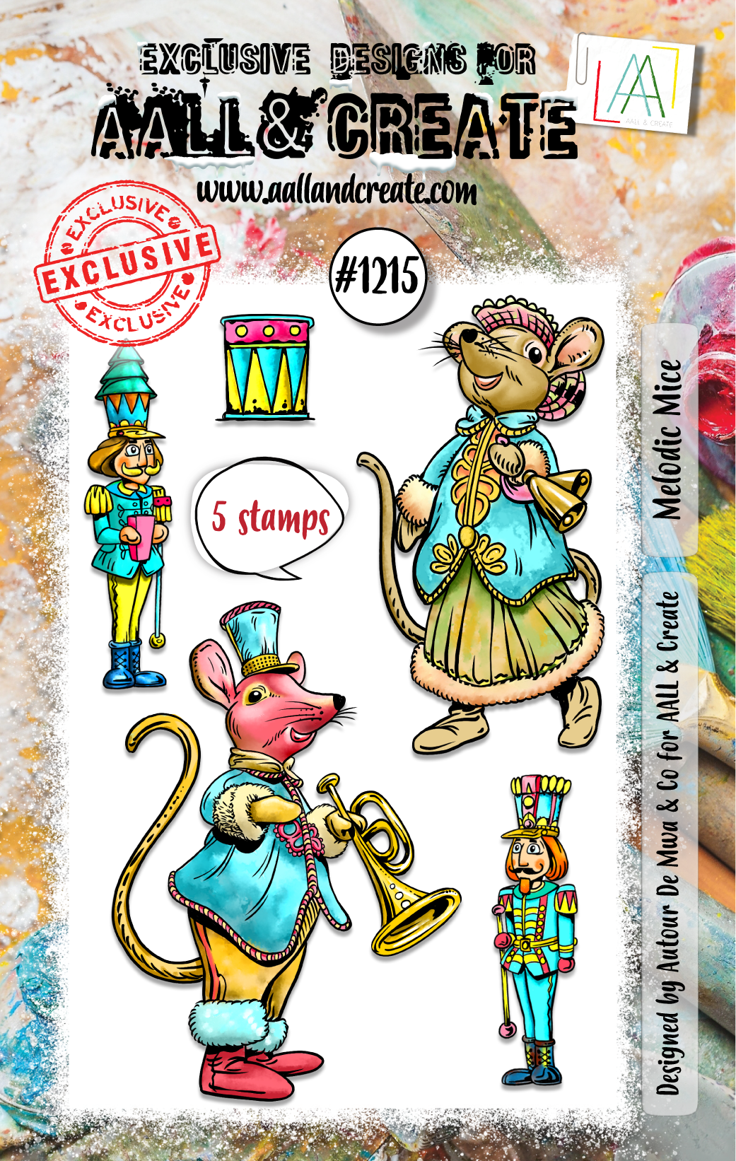 AALL and Create MELODIC MICE A7 Stamp Set #AALL-TP-1215