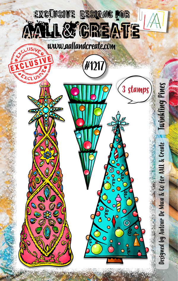 AALL and Create TWINKLING PINES A7 Stamp Set #AALL-TP-1217