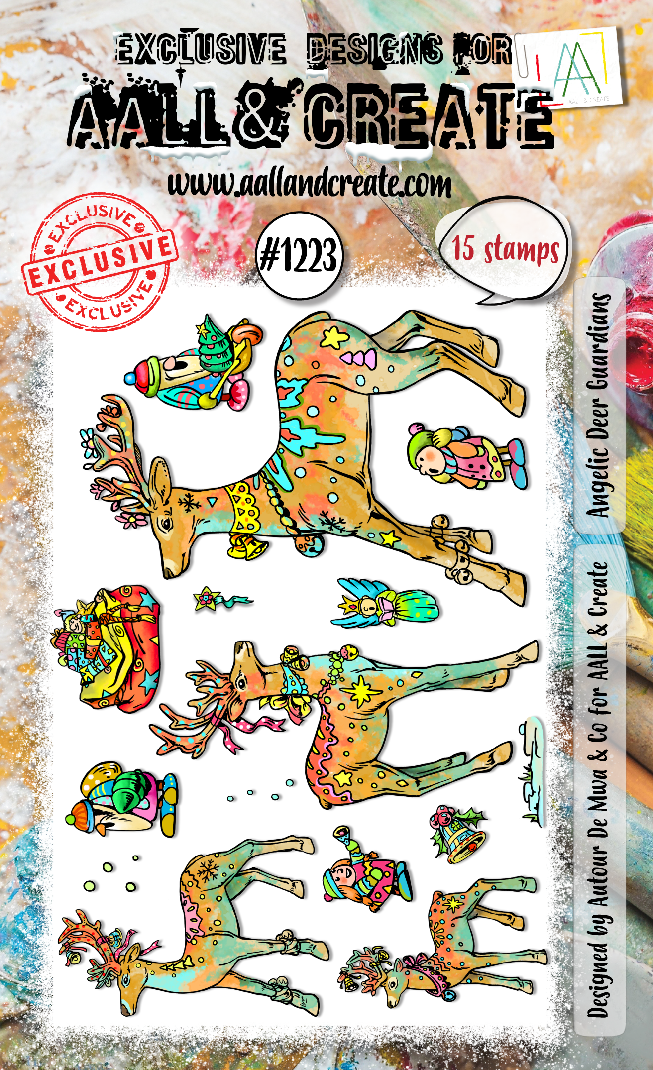 AALL and Create ANGELIC DEER GUARDIANS A6 Stamp Set #AALL-TP-1223