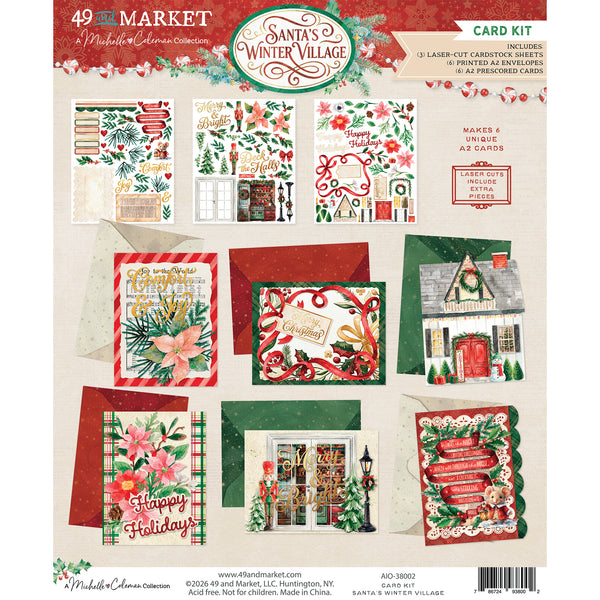 PRE-ORDER - 49 and Market SANTA'S WINTER VILLAGE Card Kit #AIO-38002
