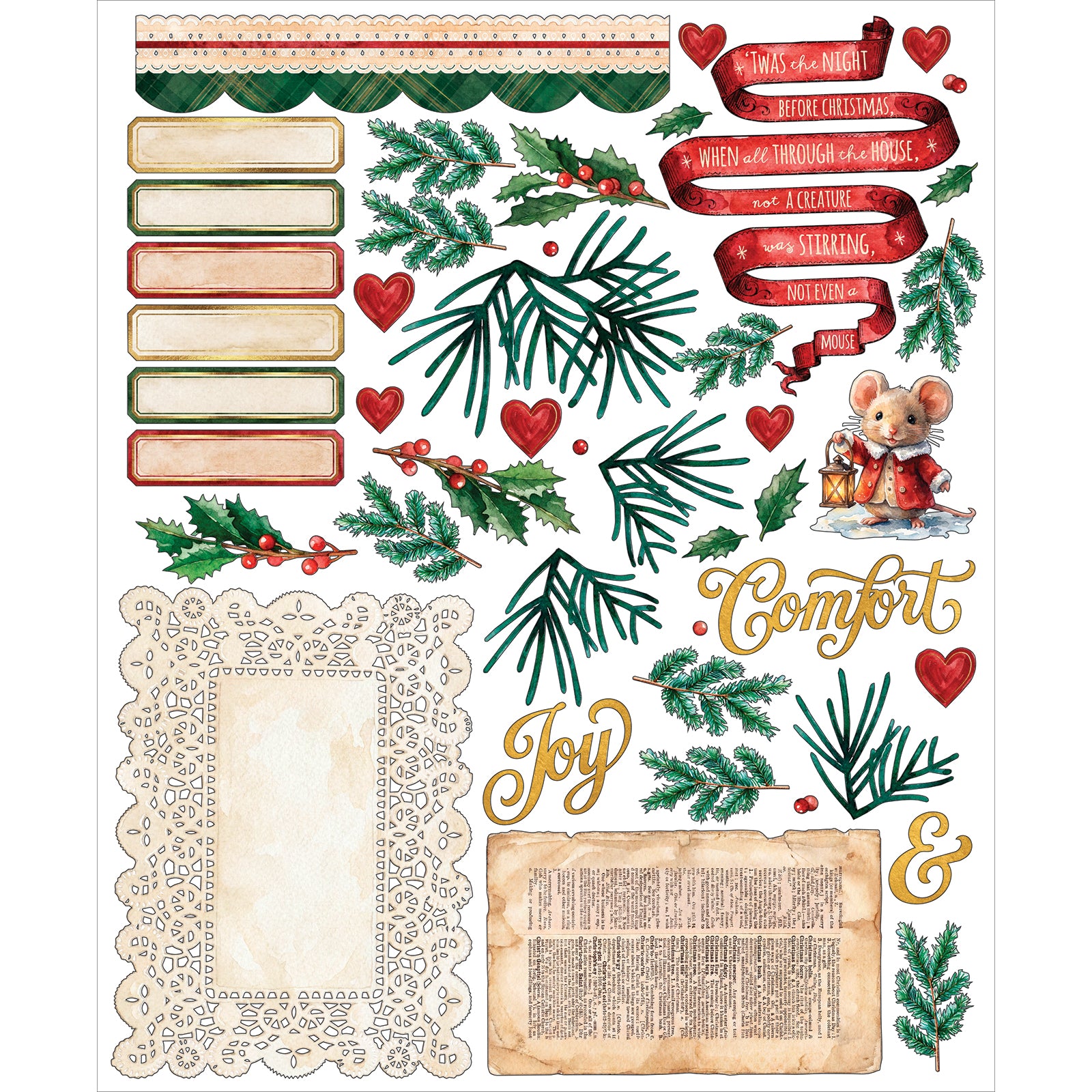 PRE-ORDER - 49 and Market SANTA'S WINTER VILLAGE Card Kit #AIO-38002