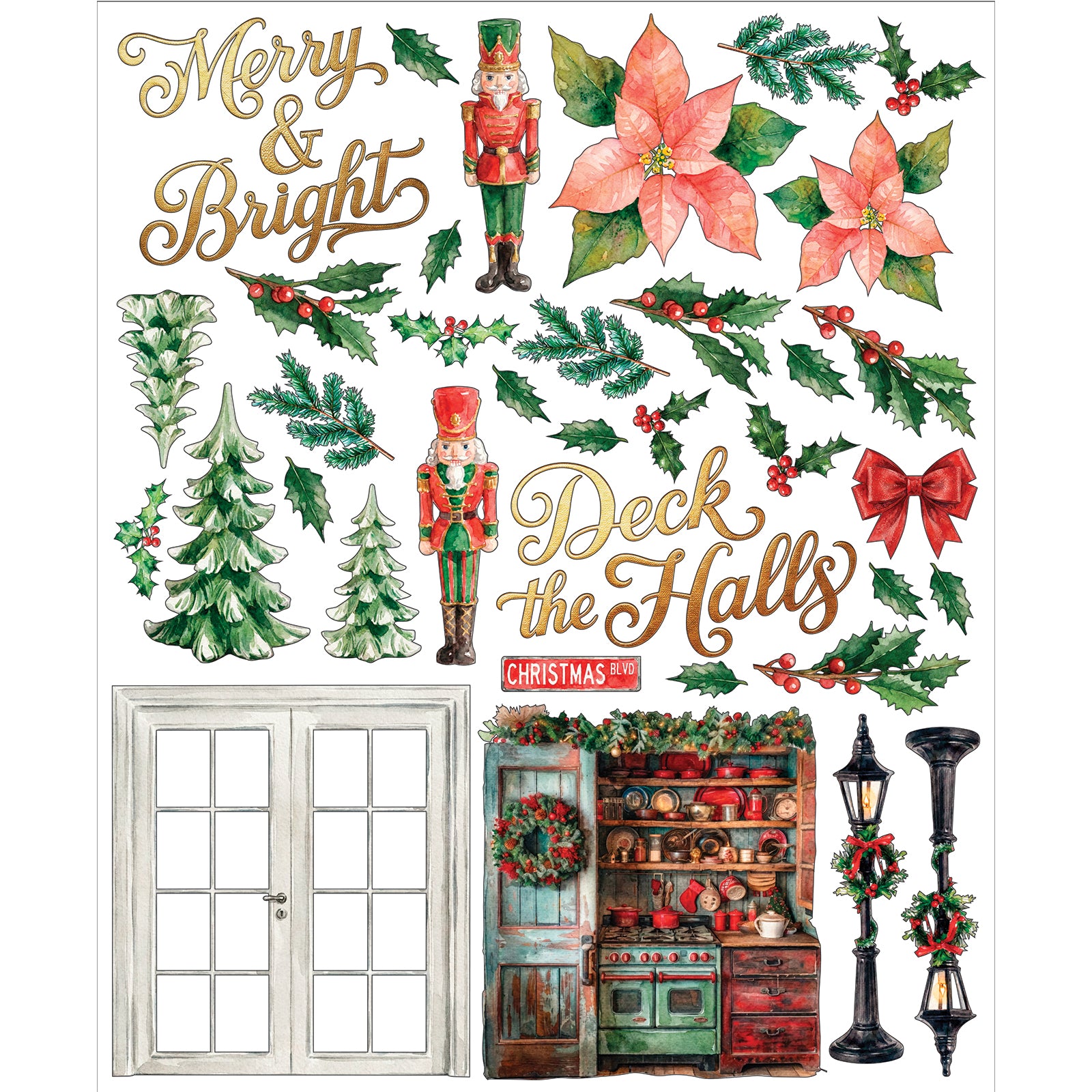 PRE-ORDER - 49 and Market SANTA'S WINTER VILLAGE Card Kit #AIO-38002