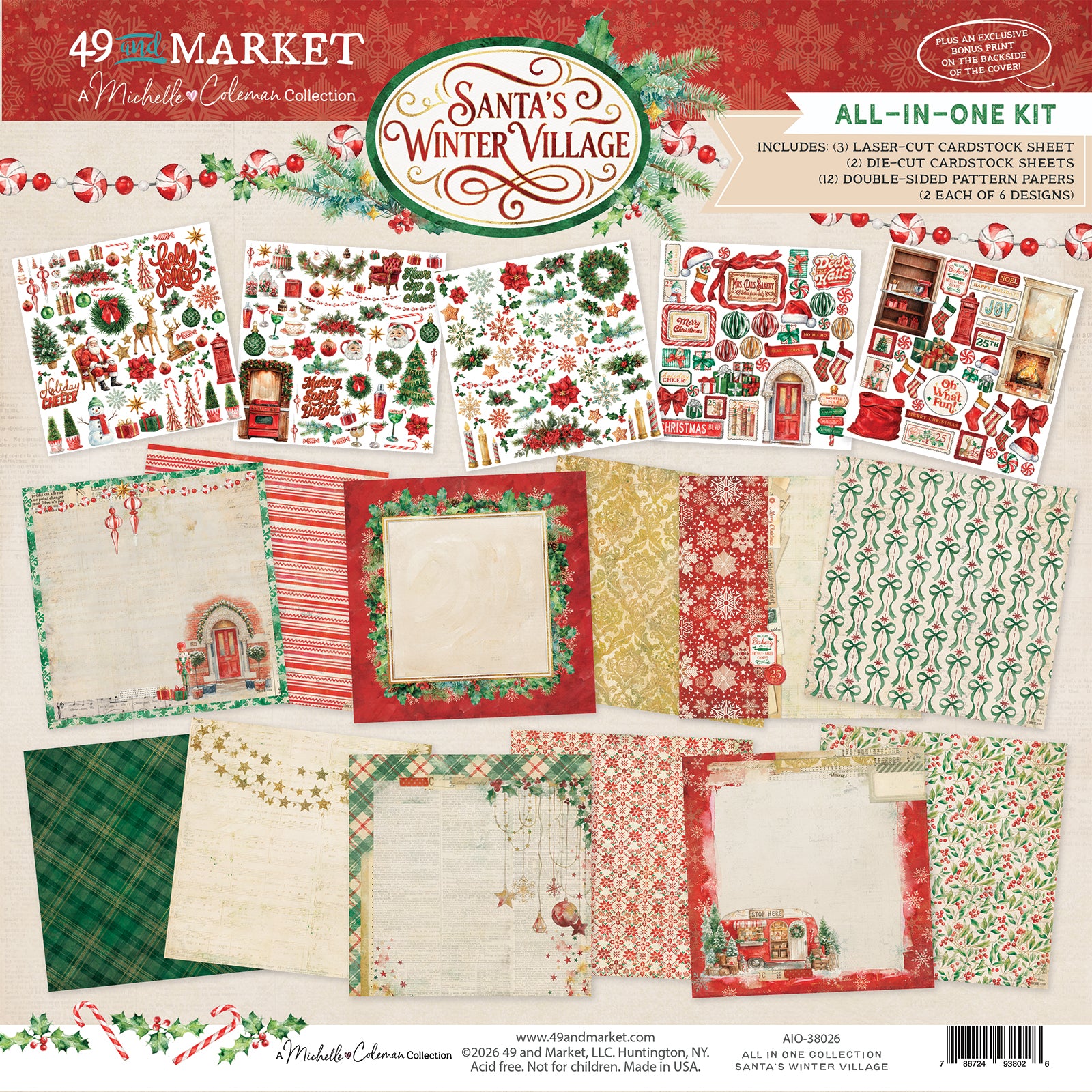 PRE-ORDER - 49 and Market SANTA'S WINTER VILLAGE All in One KIT #AIO-38026