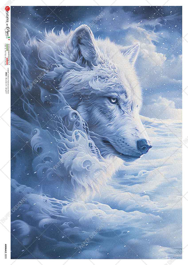 Paper Designs SKYLIT SPIRIT WOLF A4 Decoupage Rice Paper #ANIMALS_0255