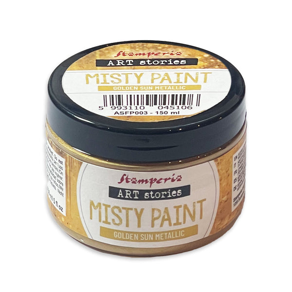 STAMPERIA Art Stories GOLDEN SUN METALLIC Misty Paint High Coverage 150 ml #ASFP003