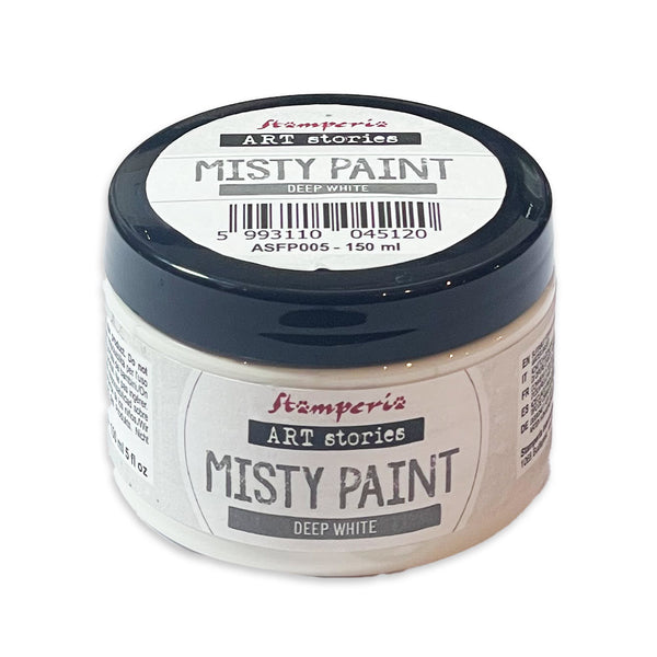 STAMPERIA Art Stories DEEP WHITE Misty Paint High Coverage 150 ml #ASFP005