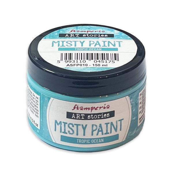 STAMPERIA Art Stories TROPIC OCEAN Blue Misty Paint High Coverage 150 ml #ASFP010