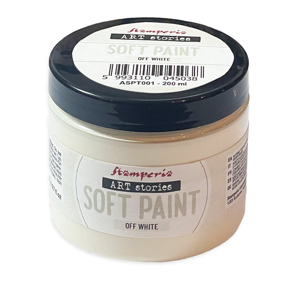 STAMPERIA Art Stories OFF WHITE Soft Paint Chalk Paint 200 ml #ASPT001