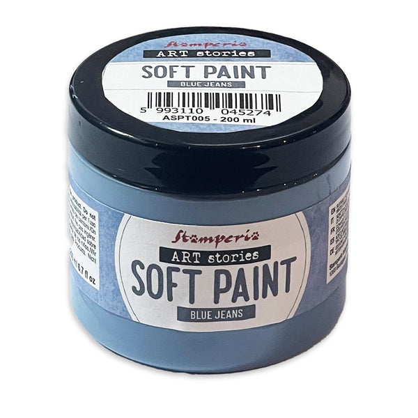 STAMPERIA Art Stories BLUE JEANS Soft Paint Chalk Paint 200 ml #ASPT005