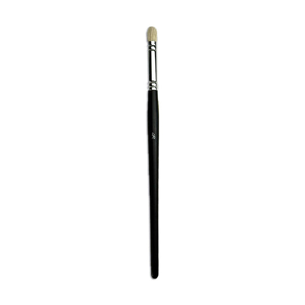brush with black handle and silver ferrule on a white background