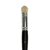 brush with black handle and silver ferrule on a white background