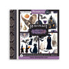 Halloween-themed rub-on kit with various designs on a white background
