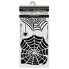 Stamperia Media Stencil with spider web design on a white background