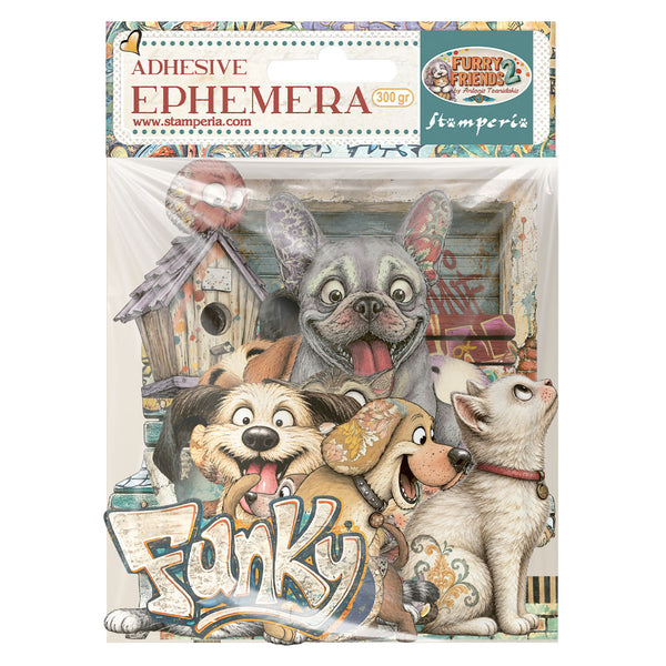 Stamperia FURRY FRIENDS 2 - LARGE ART JOURNALING SELECTION Junk Journal Kit Stencils Ephemera #BJS005