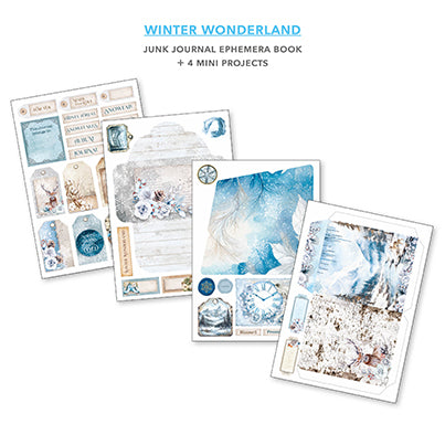 Ciao Bella WINTER WONDERLAND A4 Junk Journal & Ephemera Book #CBB001