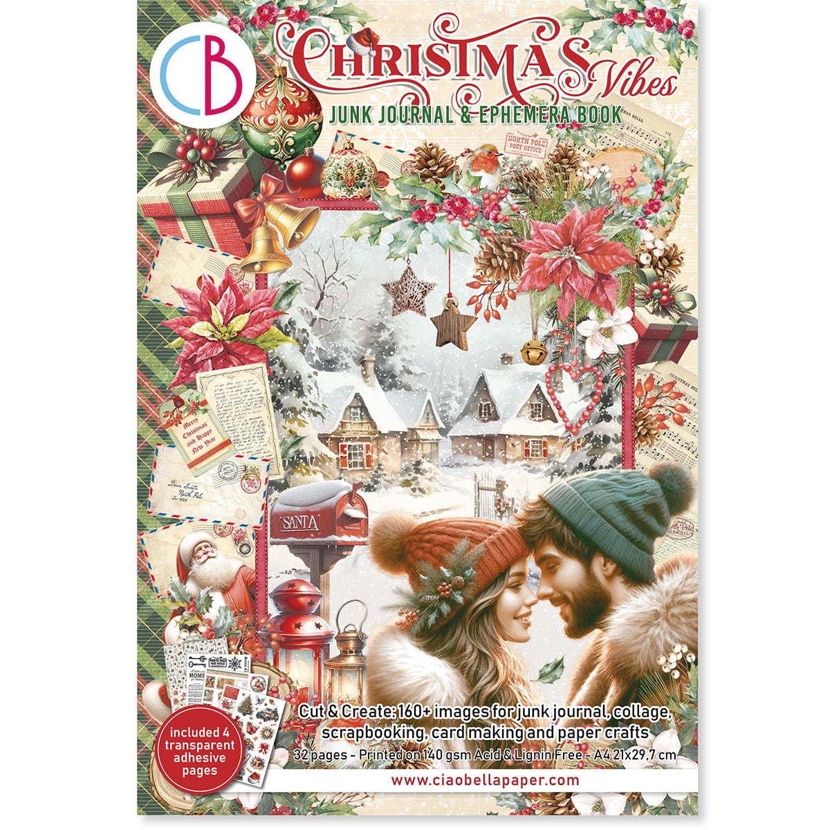 Ciao Bella MAGIC CHRISTMAS VIBES A4 Junk Journal & Ephemera Book #CBB003