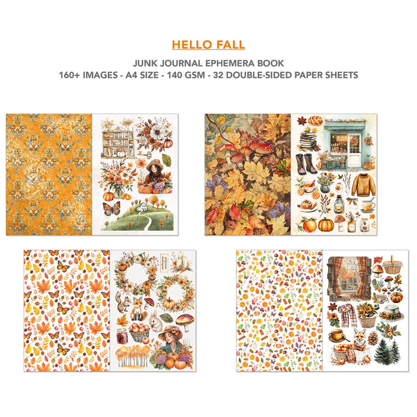 Ciao Bella HELLO FALL A4 Junk Journal & Ephemera Book #CBB013