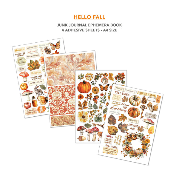 Ciao Bella HELLO FALL A4 Junk Journal & Ephemera Book #CBB013