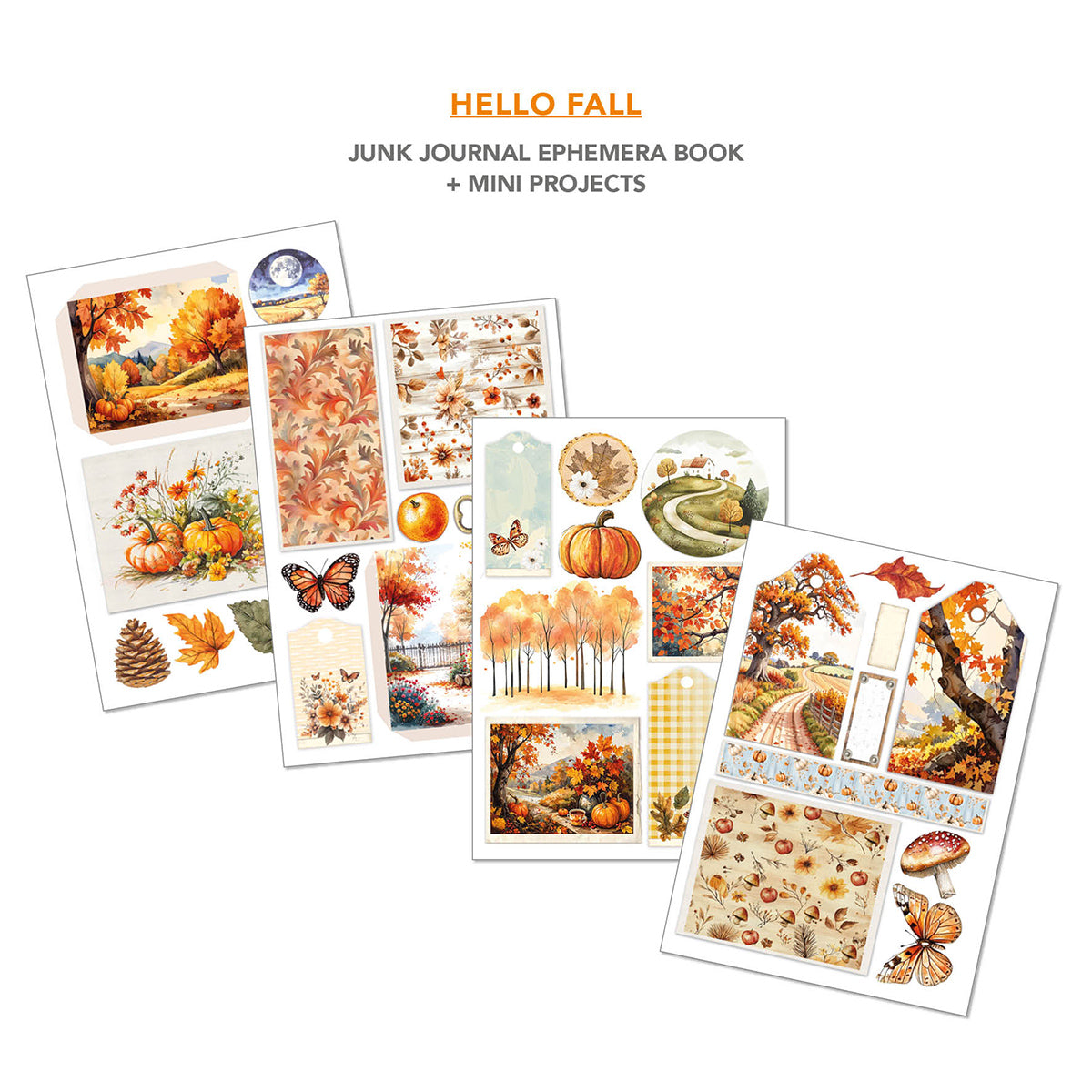 Ciao Bella HELLO FALL A4 Junk Journal & Ephemera Book #CBB013